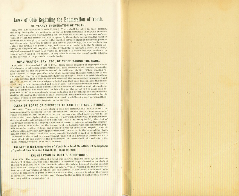 Harlem Township Enumeration of Youth Sub-District 1, July 27th, 1893 (p. 8)