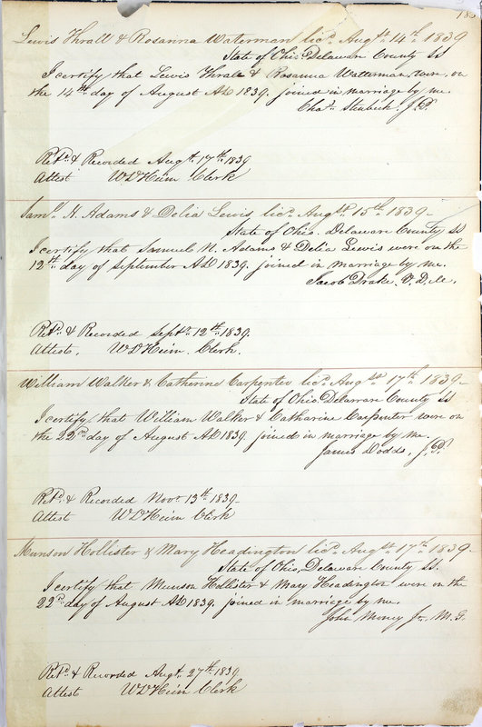 Marriage Records Vol.1 1835-1845 (p. 187)