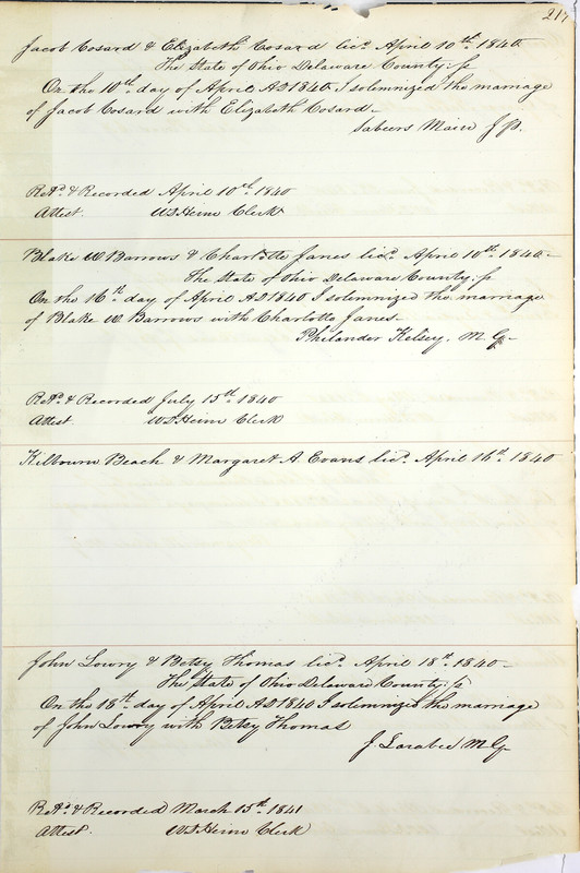 Marriage Records Vol.1 1835-1845 (p. 223)