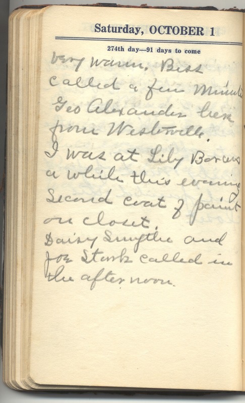 Roberta Hopkins' Diary 1927 (p. 280)