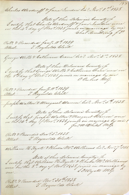 Marriage Records Vol.1 1835-1845 (p. 153)