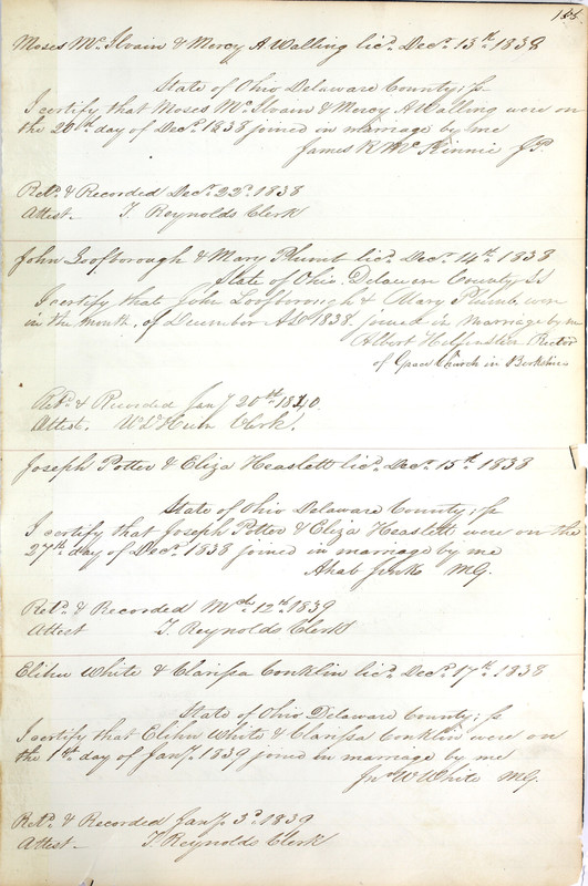 Marriage Records Vol.1 1835-1845 (p. 159)