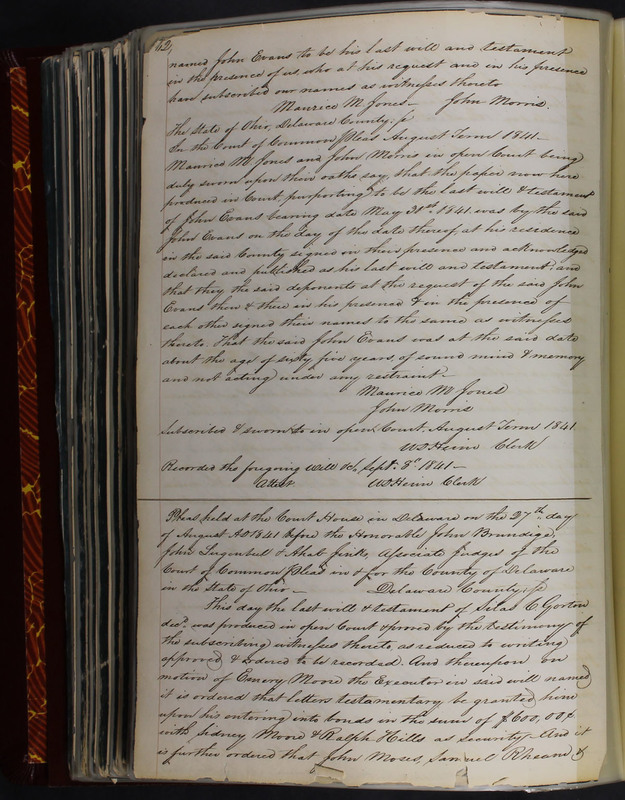 Delaware County Ohio Will Records Vol. 2 1835-1850 (p. 207)