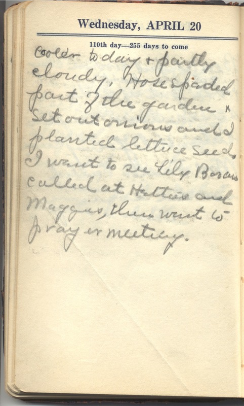 Roberta Hopkins' Diary 1927 (p. 116)