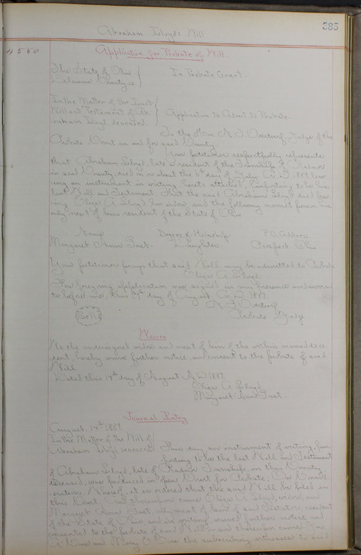 Delaware County Ohio Will Records Vol. 8 1887-1890 (p. 451)