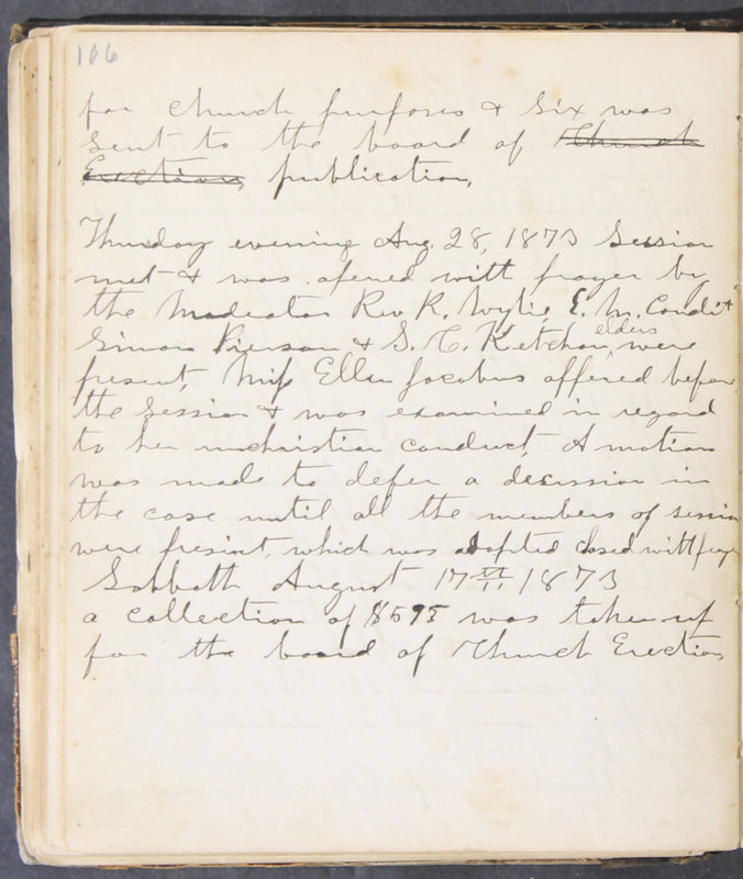 Sessional Records of the 1st Presbyterian Church of Trenton, Delaware Co., Ohio, 1831 (p. 112)