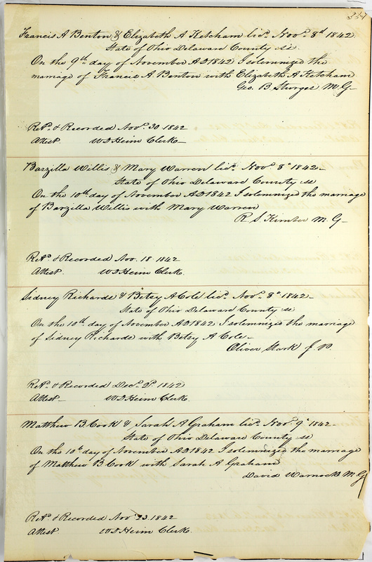 Marriage Records Vol.1 1835-1845 (p. 361)