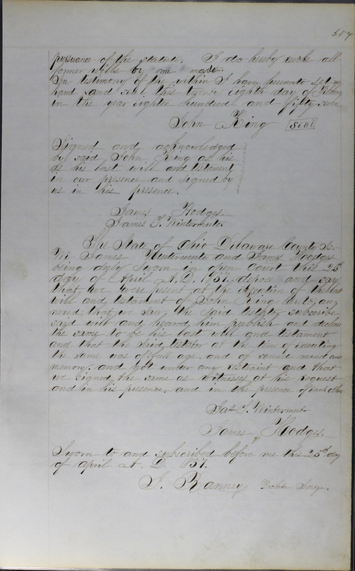 Delaware County Ohio Will Records Vol. 3 1850-1859 (p. 408)