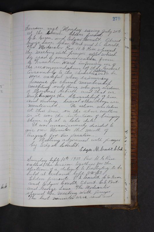 Sessional Records of the 1st Presbyterian Church of Trenton Delaware County Ohio 1873-1937 (p. 266)