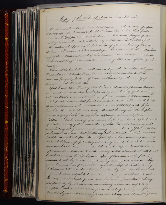 Delaware County Ohio Will Records Vol. 2 1835-1850 (p. 311)