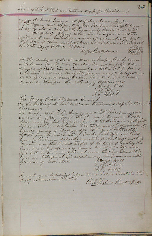 Delaware County Ohio Will Records Vol. 5 1869-1876 (p. 378)