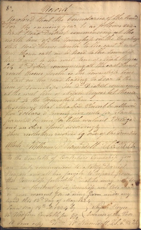 Record Book of Berkshire Township No. 2 1807-1843 (p. 14)