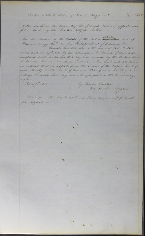 Delaware County Ohio Will Records Vol. 3 1850-1859 (p. 406)