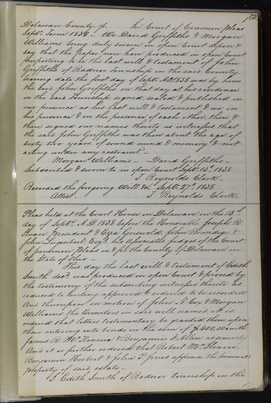 Delaware County Ohio Will Records Vol. 2 1835-1850 (p. 116)