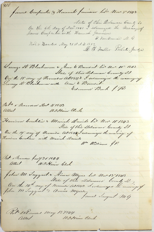 Marriage Records Vol.1 1835-1845 (p. 414)