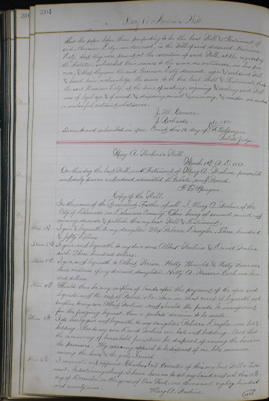 Delaware County Ohio Will Records Vol. 6 1876-1883 (p. 359)