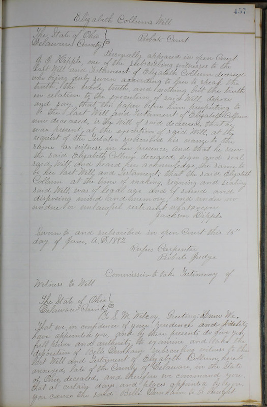 Delaware County Ohio Will Records Vol. 6 1876-1883 (p. 512)