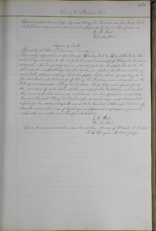 Delaware County Ohio Will Records Vol. 6 1876-1883 (p. 360)