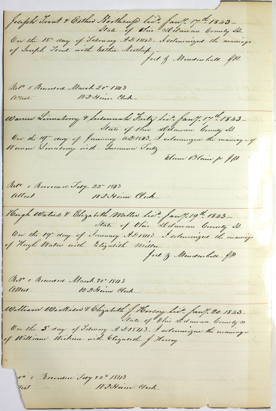 Marriage Records Vol.1 1835-1845 (p. 374)