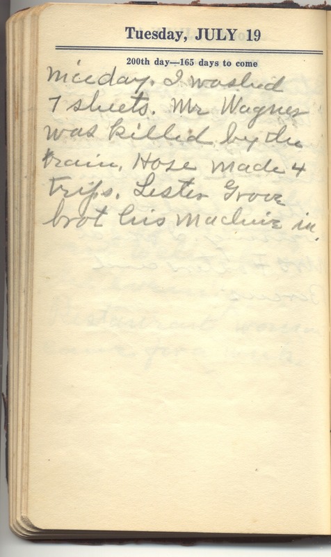 Roberta Hopkins' Diary 1927 (p. 206)