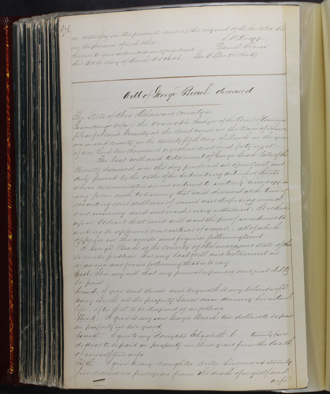 Delaware County Ohio Will Records Vol. 2 1835-1850 (p. 421)