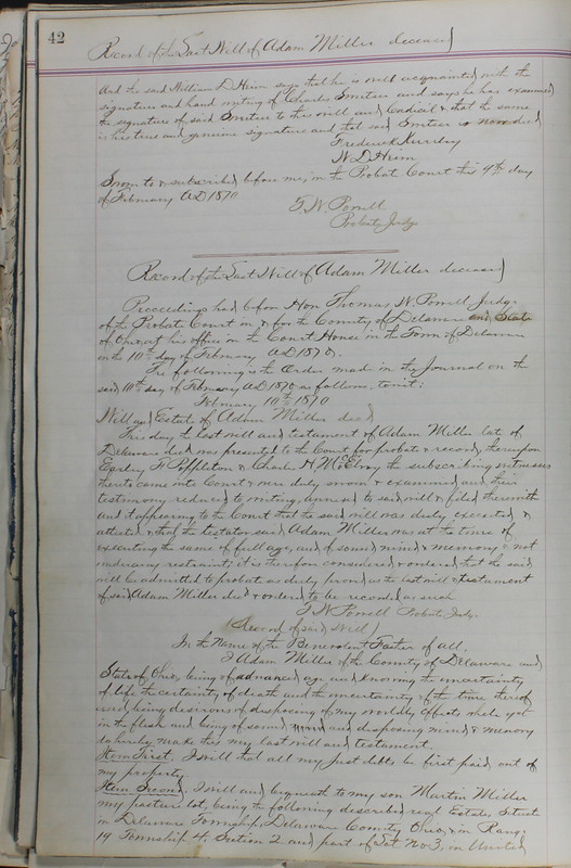 Delaware County Ohio Will Records Vol. 5 1869-1876 (p. 75)