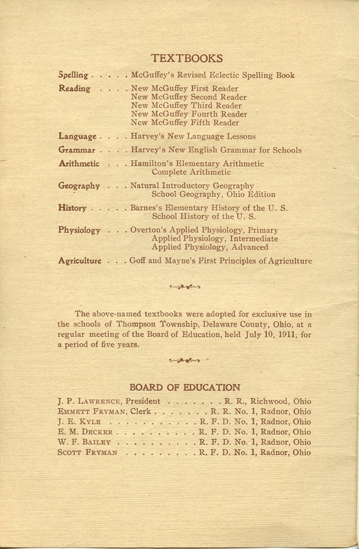 Course of Study Rules and Regulations of Thompson Township Delaware County, Ohio Public Schools (p. 2)