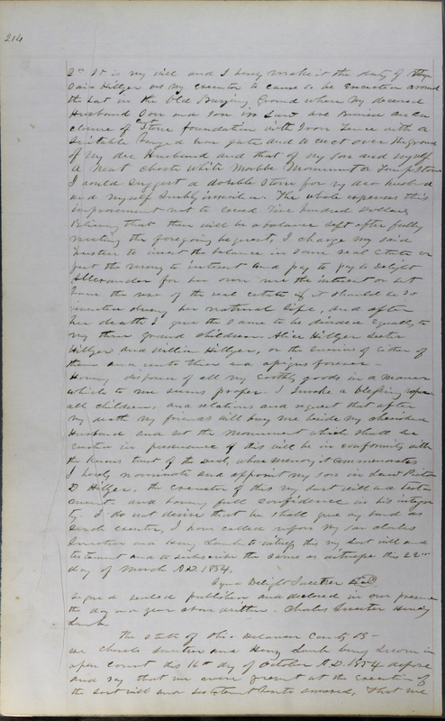 Delaware County Ohio Will Records Vol. 3 1850-1859 (p. 266)