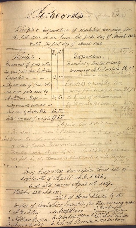 Record Book of Berkshire Township No. 2 1807-1843 (p. 51)