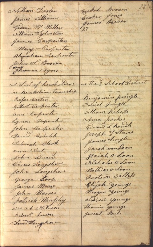 Record Book of Berkshire Township No. 2 1807-1843 (p. 35)