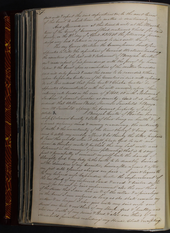 Delaware County Ohio Will Records Vol. 2 1835-1850 (p. 145)