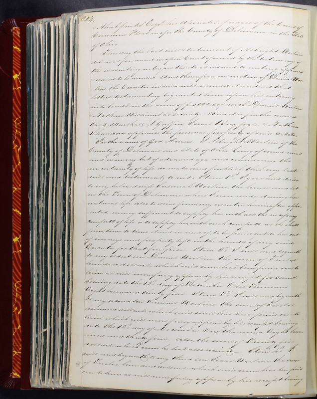 Delaware County Ohio Will Records Vol. 2 1835-1850 (p. 249)