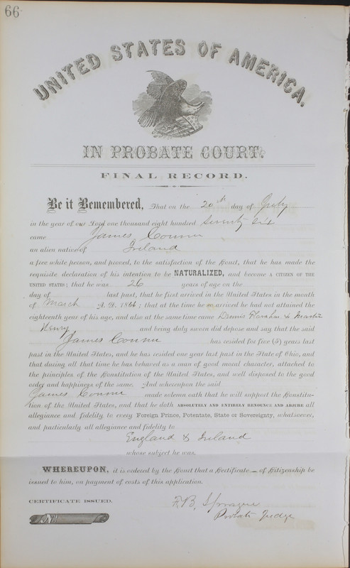 Naturalization Records Delaware County OH (p. 440)