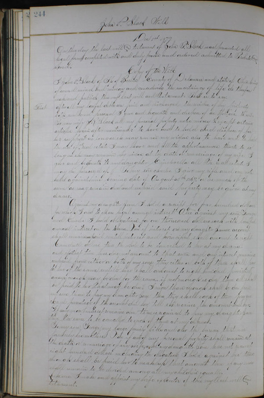 Delaware County Ohio Will Records Vol. 6 1876-1883 (p. 301)