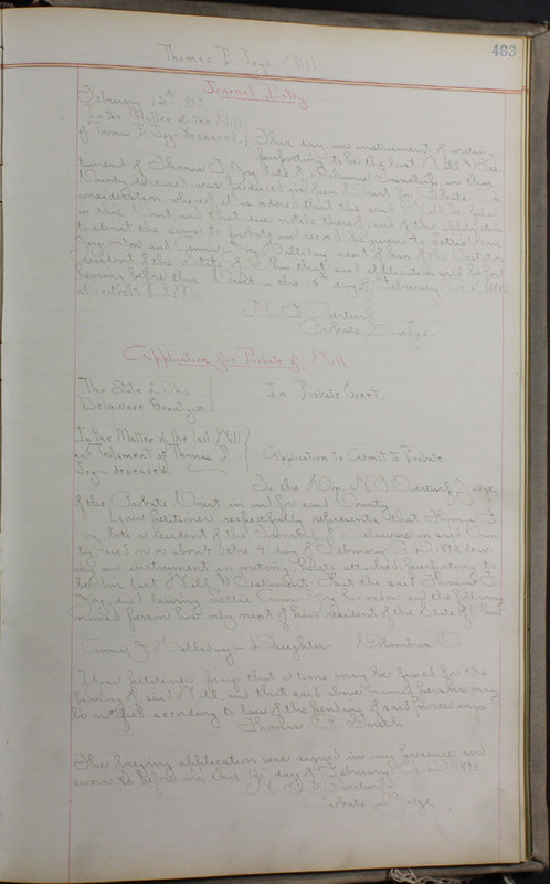 Delaware County Ohio Will Records Vol. 8 1887-1890 (p. 529)