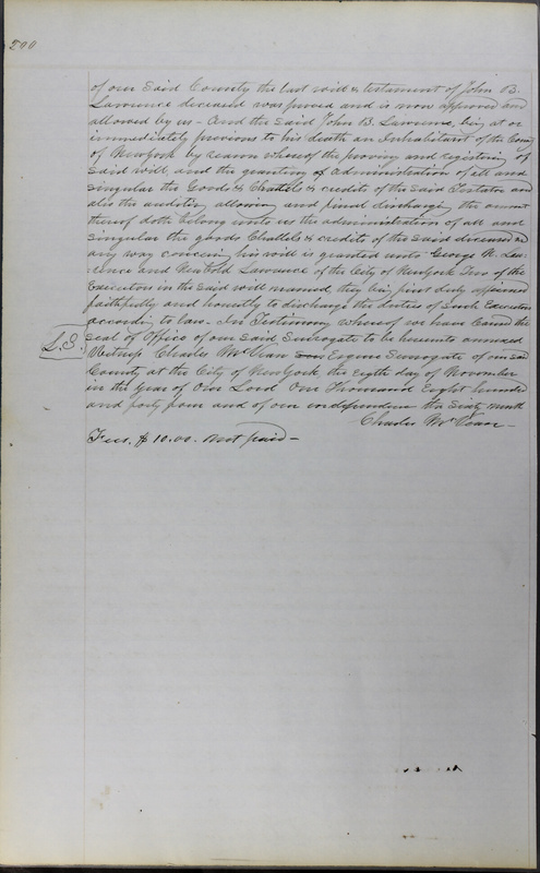 Delaware County Ohio Will Records Vol. 3 1850-1859 (p. 252)