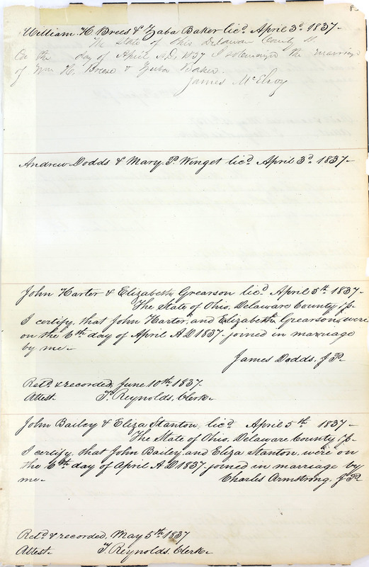 Marriage Records Vol.1 1835-1845 (p. 87)