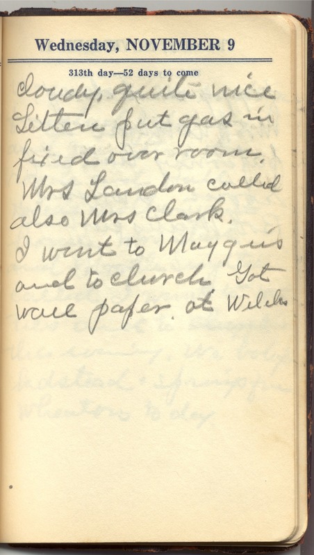 Roberta Hopkins' Diary 1927 (p. 319)