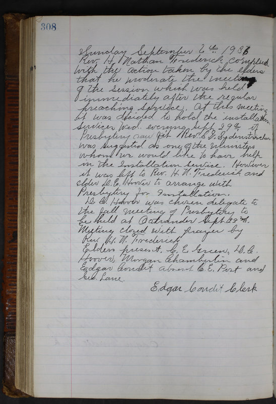 Sessional Records of the 1st Presbyterian Church of Trenton Delaware County Ohio 1873-1937 (p. 295)