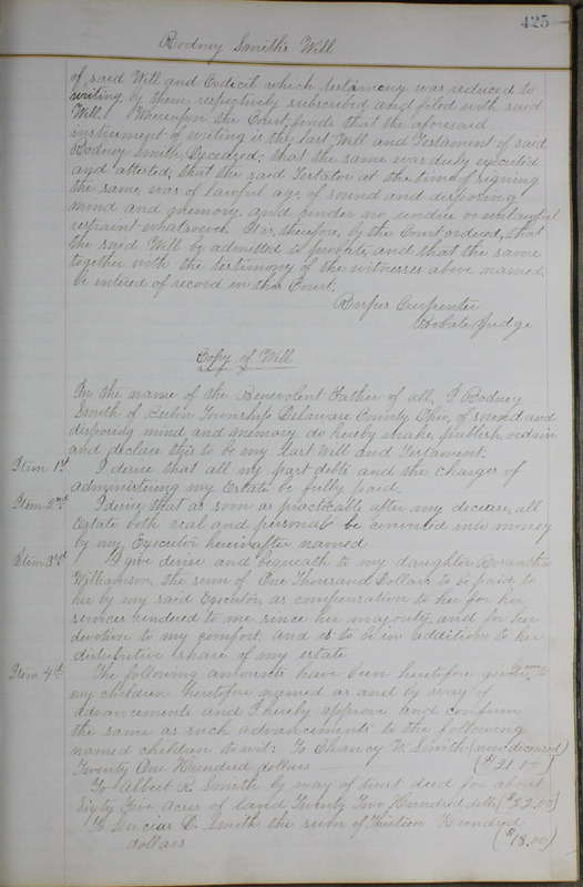 Delaware County Ohio Will Records Vol. 6 1876-1883 (p. 480)