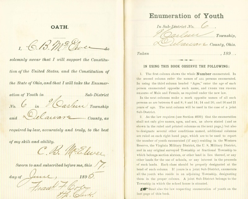 Harlem Township Enumeration of Youth Sub-District 6, July 27, 1895 (p. 3)