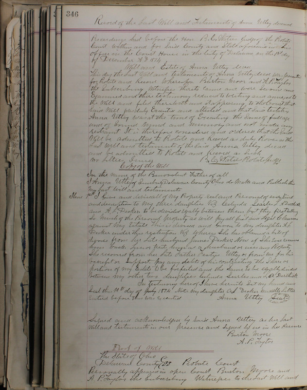 Delaware County Ohio Will Records Vol. 5 1869-1876 (p. 379)