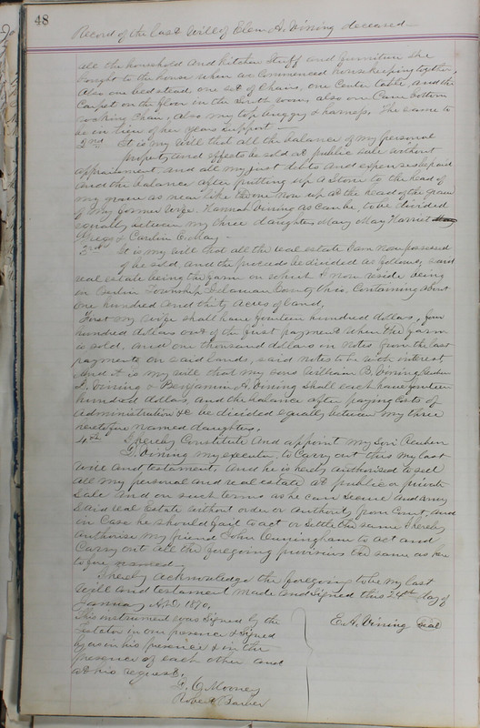 Delaware County Ohio Will Records Vol. 5 1869-1876 (p. 81)