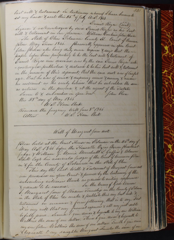 Delaware County Ohio Will Records Vol. 2 1835-1850 (p. 366)