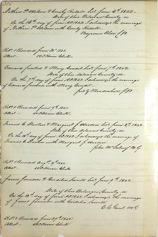 Marriage Records Vol.1 1835-1845 (p. 340)