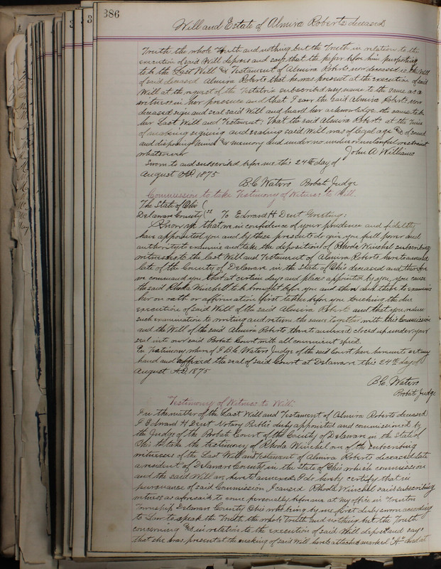 Delaware County Ohio Will Records Vol. 5 1869-1876 (p. 419)