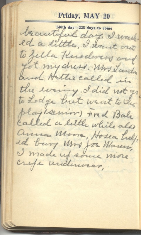 Roberta Hopkins' Diary 1927 (p. 146)