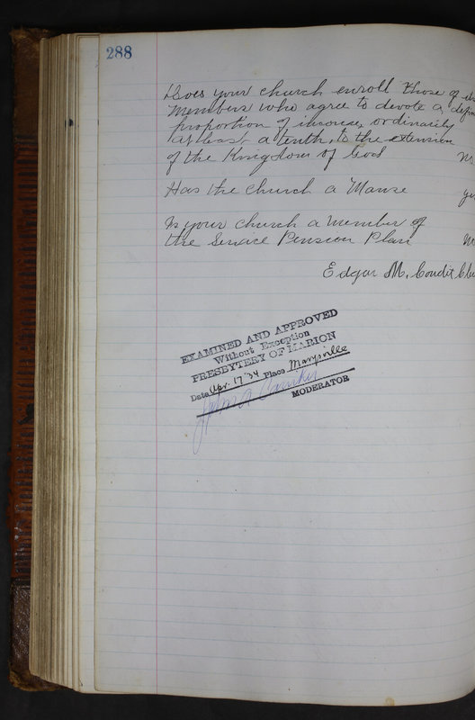 Sessional Records of the 1st Presbyterian Church of Trenton Delaware County Ohio 1873-1937 (p. 275)