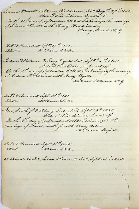 Marriage Records Vol.1 1835-1845 (p. 240)