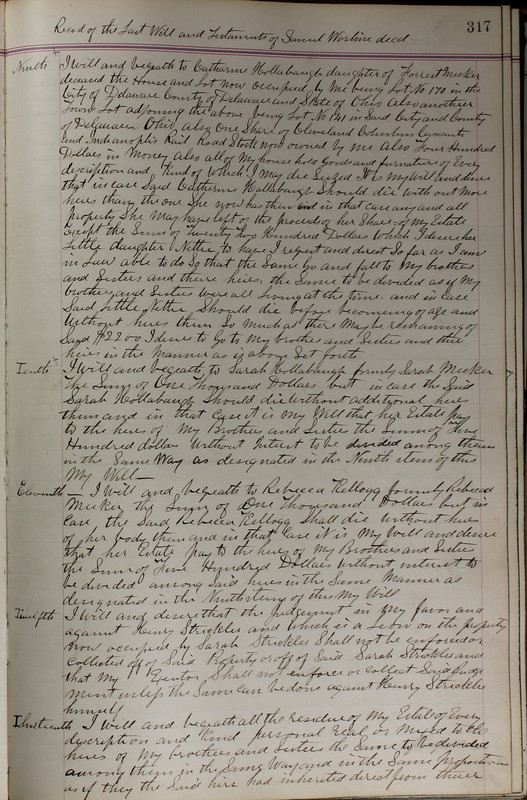 Delaware County Ohio Will Records Vol. 5 1869-1876 (p. 350)